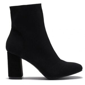 NIB MIA Natascha Stretch Block Heel Booties | Black | Women’s 7.5